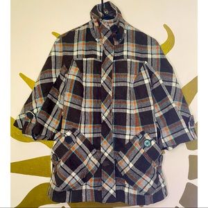 Sherlock Holmes-esque cropped sleeve pea coat.